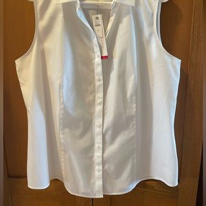 Talbots - 16-NWT - The Perfect shirt, sleeveless, white. New $69.50…asking $25